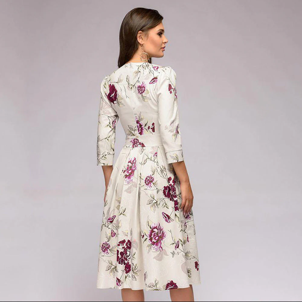 Alice – A-Linien Faltenkleid mit modischem Druck - Image 4
