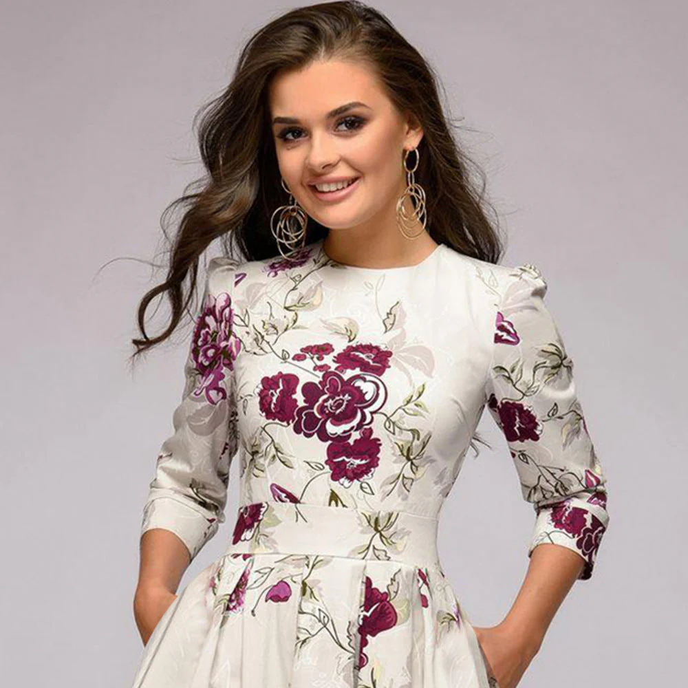 Alice – A-Linien Faltenkleid mit modischem Druck - Image 5