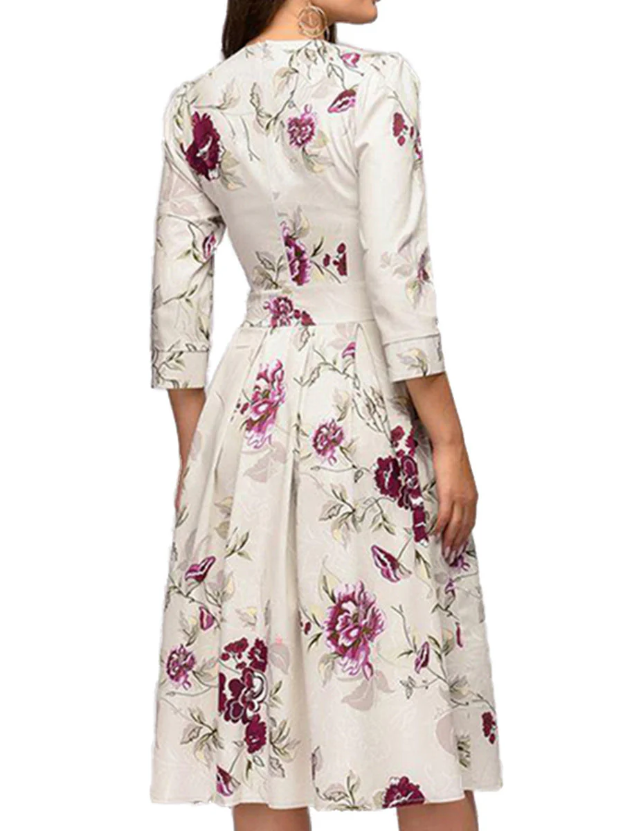 Alice – A-Linien Faltenkleid mit modischem Druck - Image 6
