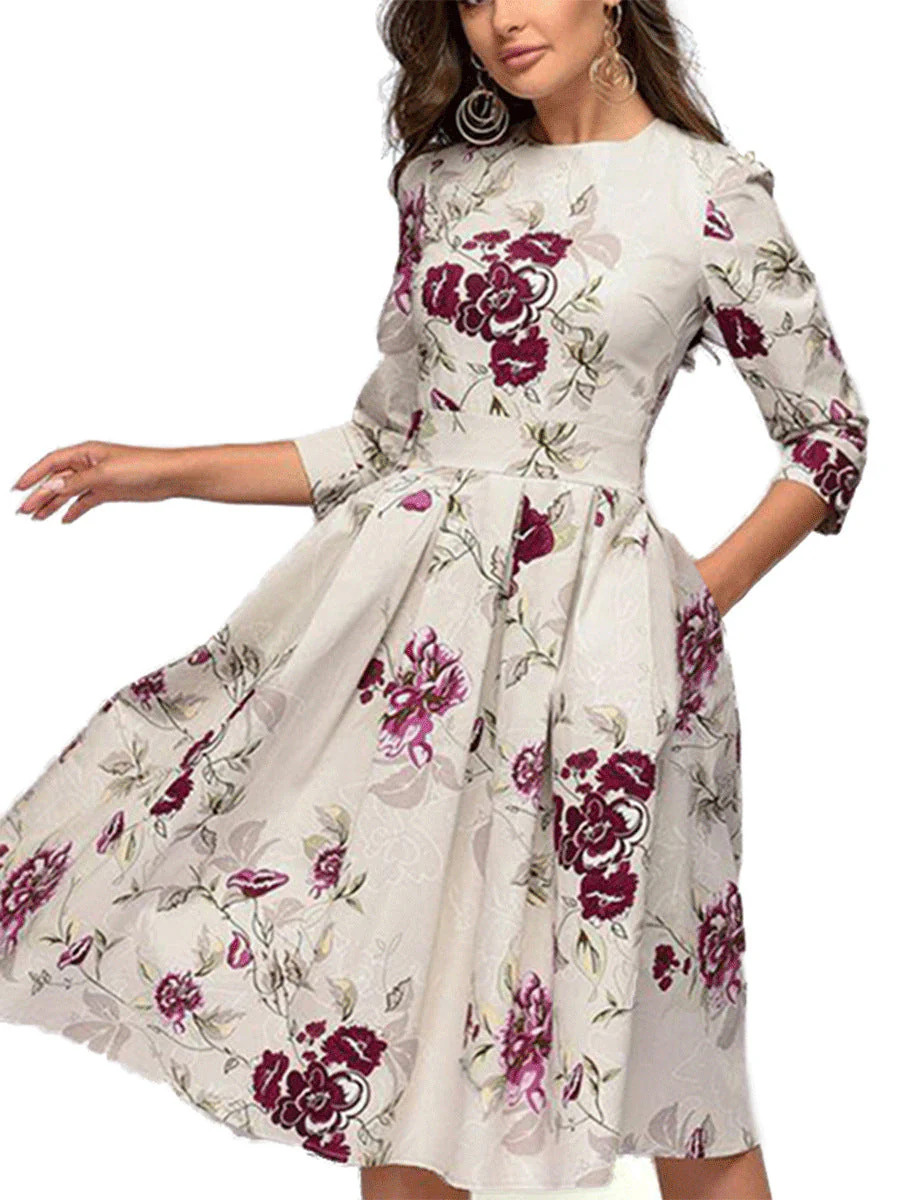 Alice – A-Linien Faltenkleid mit modischem Druck - Image 7