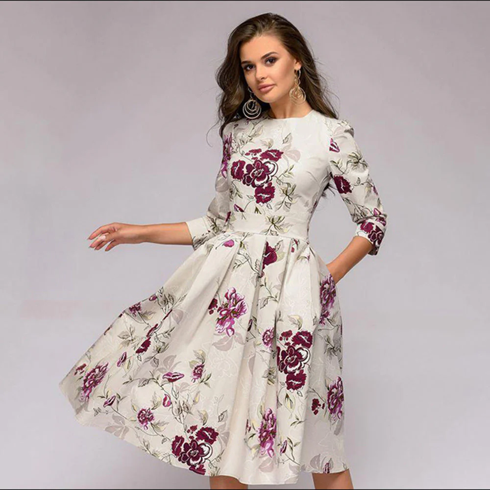 Alice – A-Linien Faltenkleid mit modischem Druck - Image 8