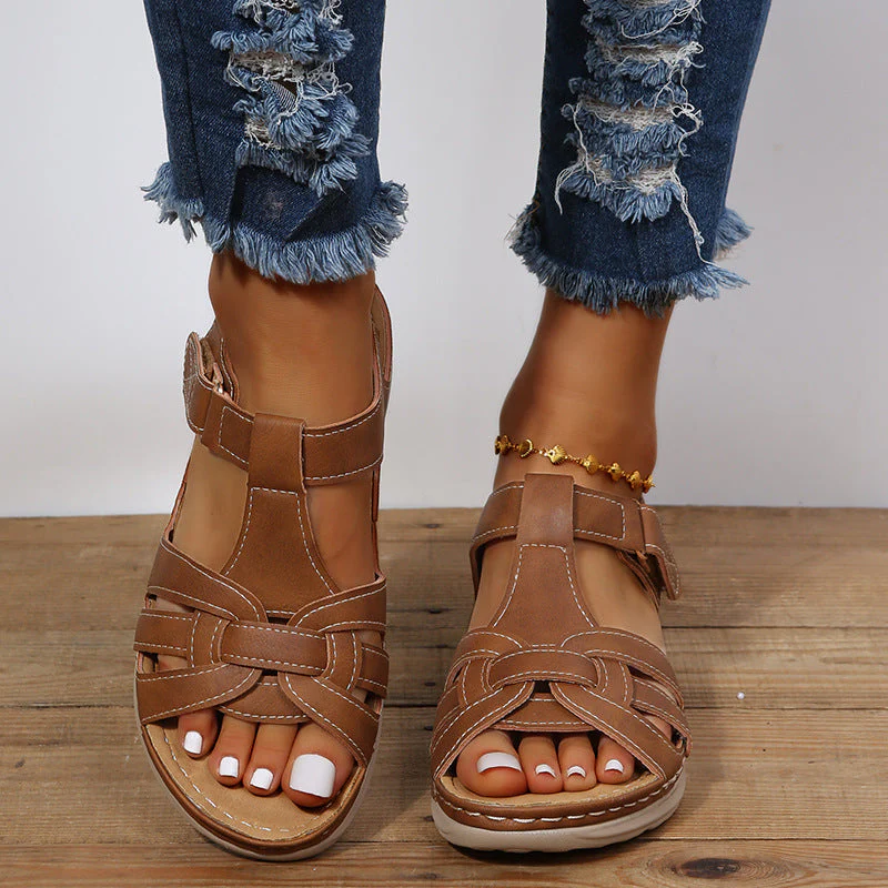 Amanda – Vintage Wedge Sandalen in Übergrößen - Image 3