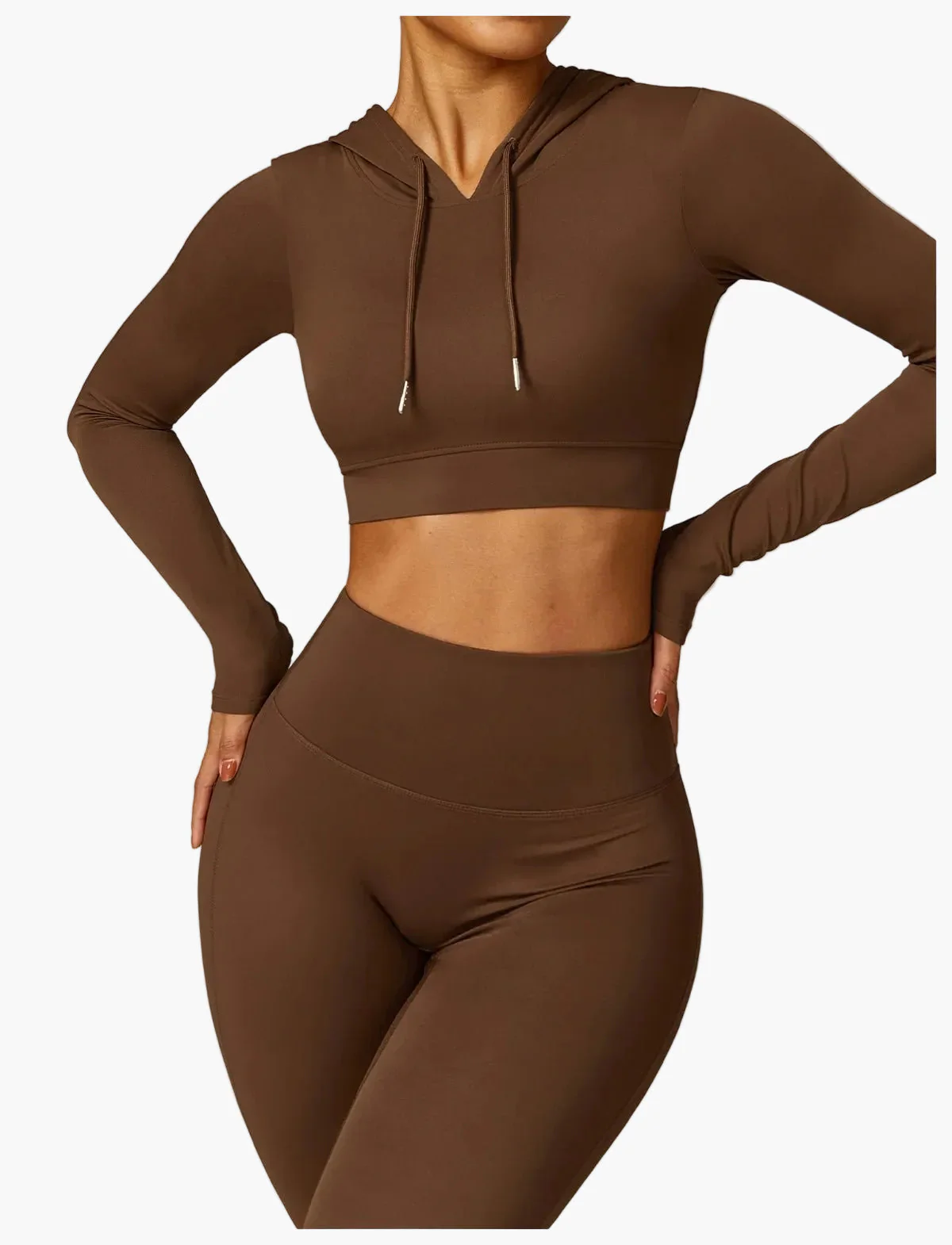 Damen 2-teiliges High Waist Sport Leggings & Top Set – Modernes Fitness- und Yoga-Outfit - Image 3