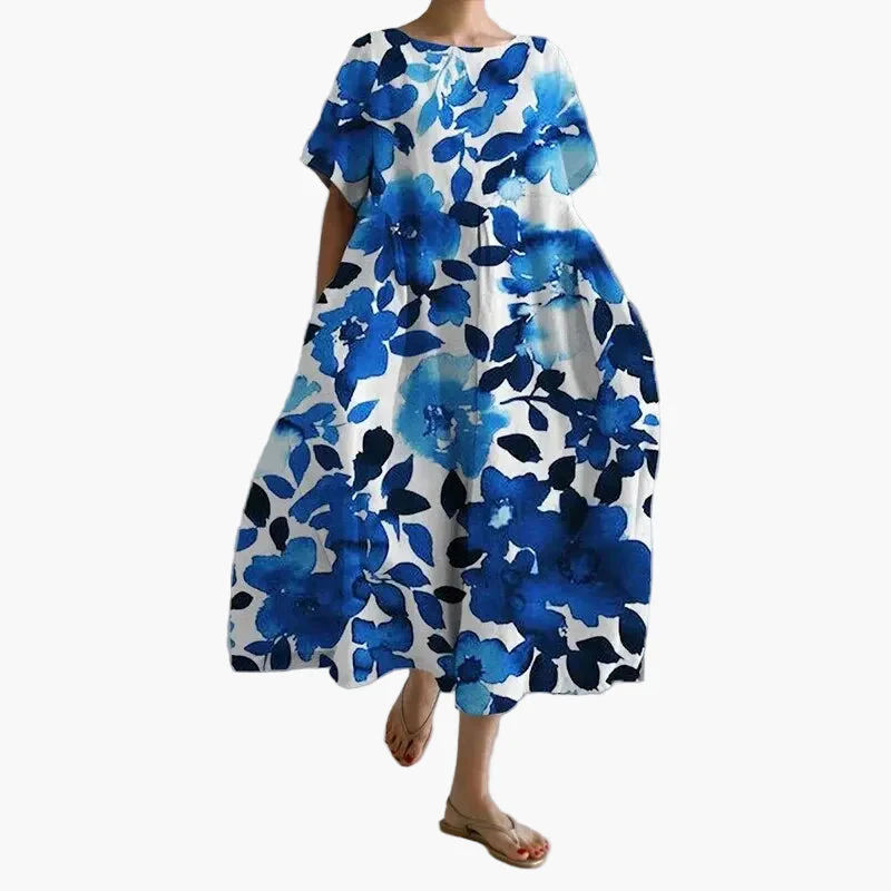 Damen A-Linien Maxikleid mit großem Blumenmuster – Modernes Freizeitkleid für Sommer & Urlaub - Image 11