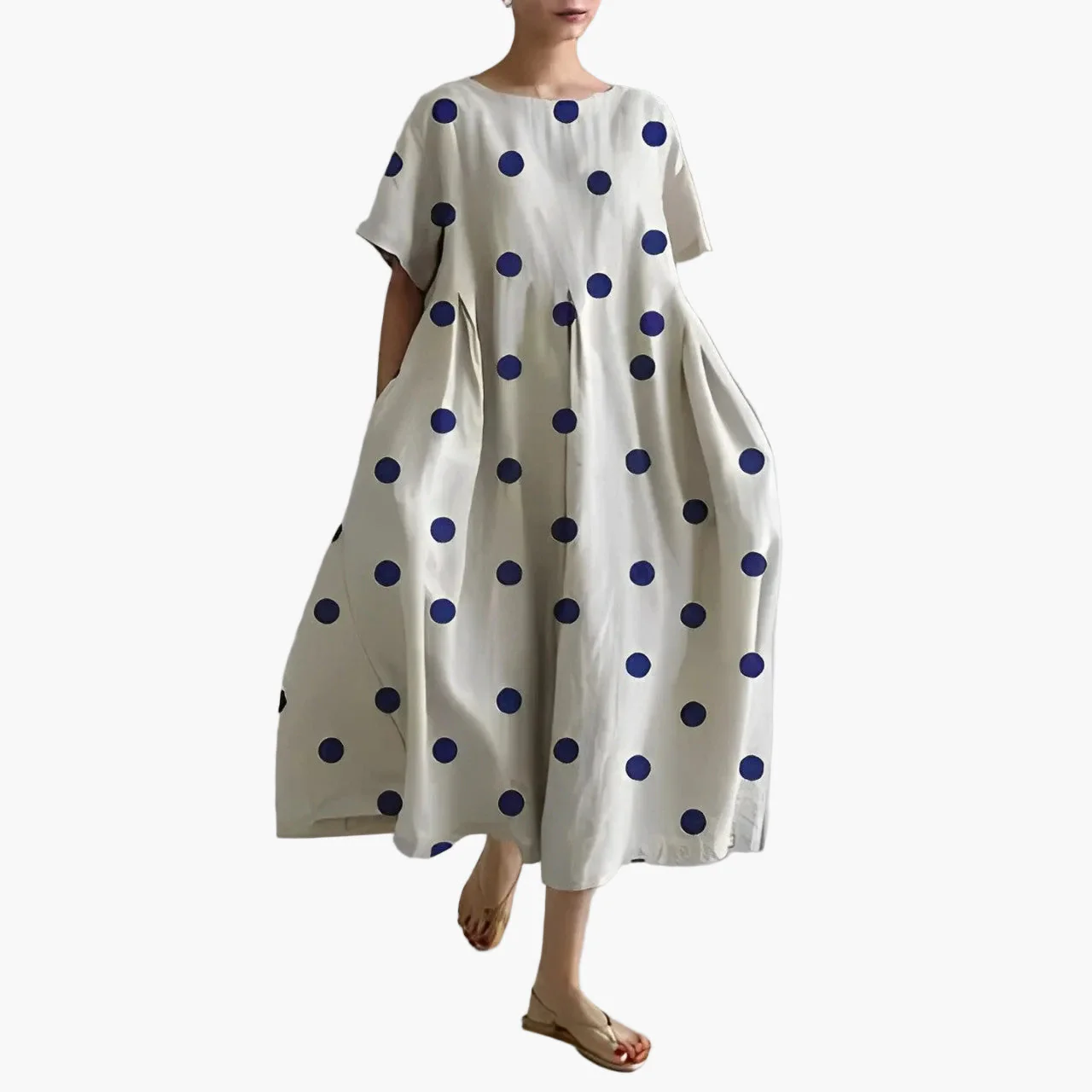 Damen A-Linien Maxikleid mit großem Blumenmuster – Modernes Freizeitkleid für Sommer & Urlaub - Image 6