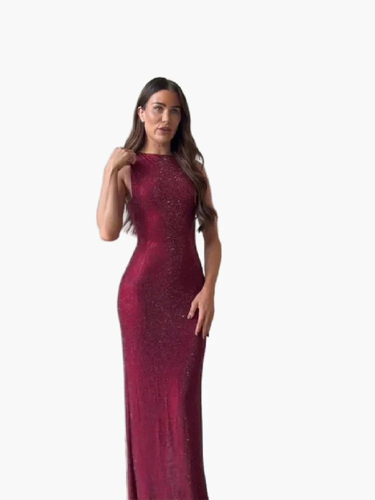 Damen Abendkleid Elegant Figurbetont Bodenlang – Perfekt für festliche Anlässe - Image 3