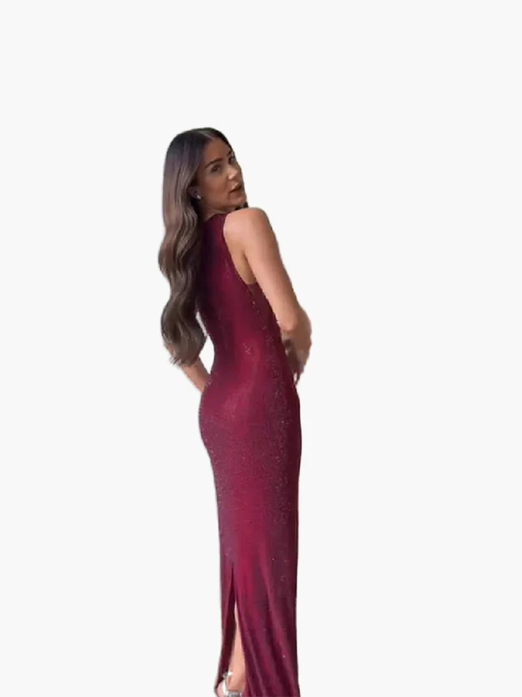Damen Abendkleid Elegant Figurbetont Bodenlang – Perfekt für festliche Anlässe - Image 5