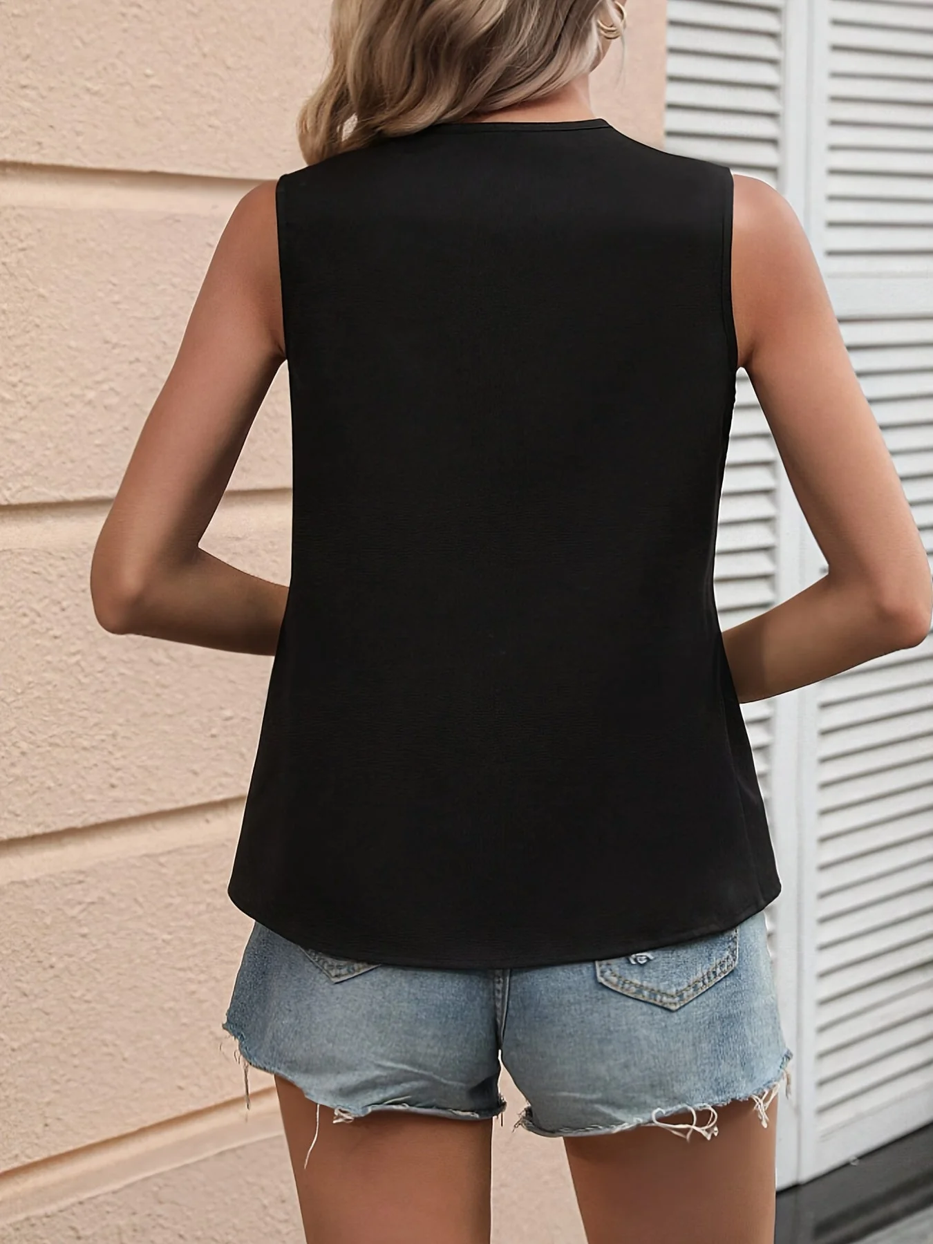 Damen Asymmetrisches Ärmelloses Top – Eleganter Sommer-Look für Freizeit und Alltag - Image 2