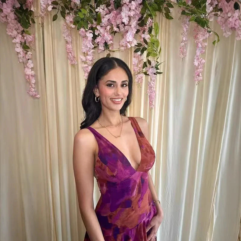 Damen Asymmetrisches Volant-Maxikleid für festliche Anlässe und Partys - Image 5