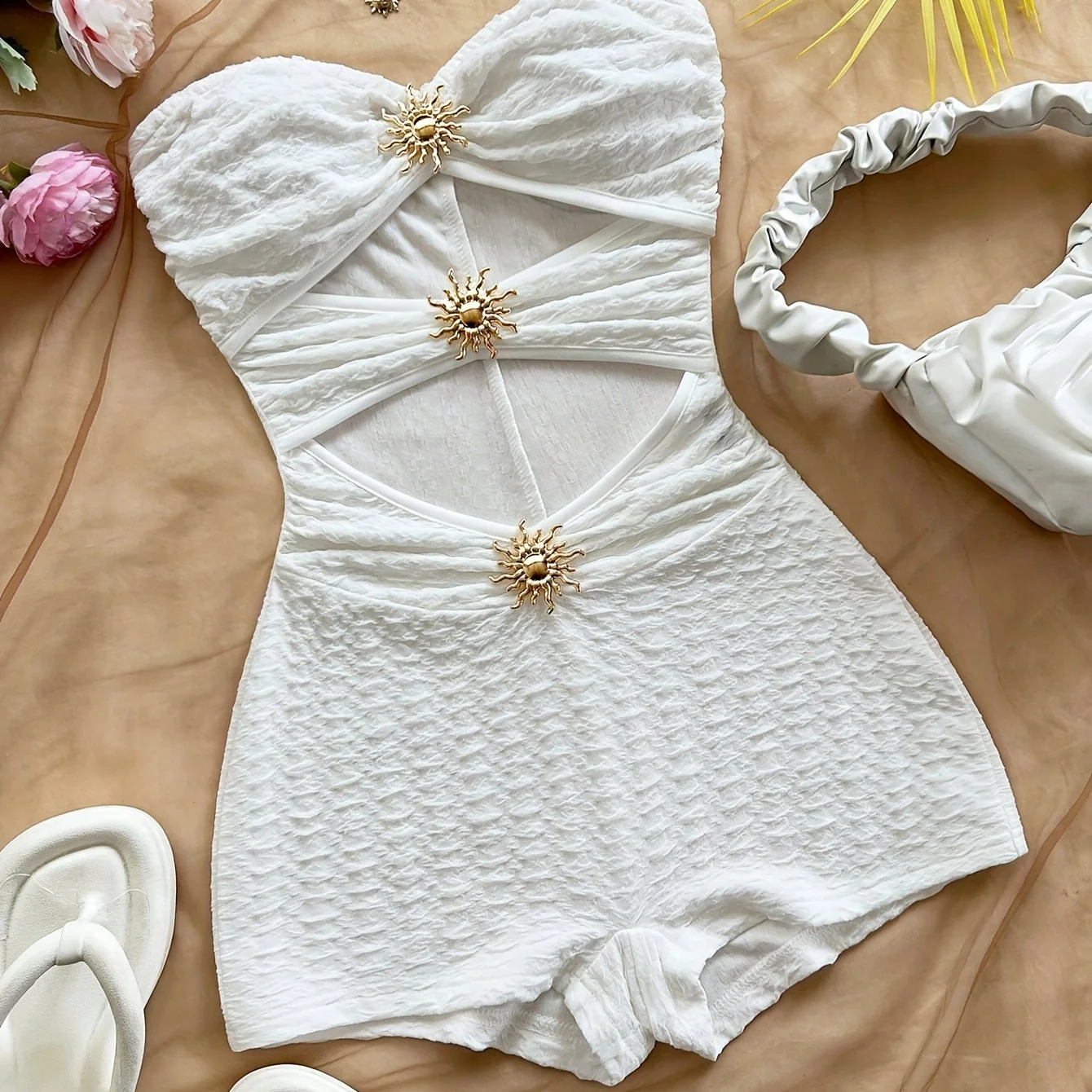 Damen Badeanzug im Retro-Style mit Leopardenmuster und Cut-Out-Design – Modischer Bandeau-Swimsuit für den Sommer - Image 13