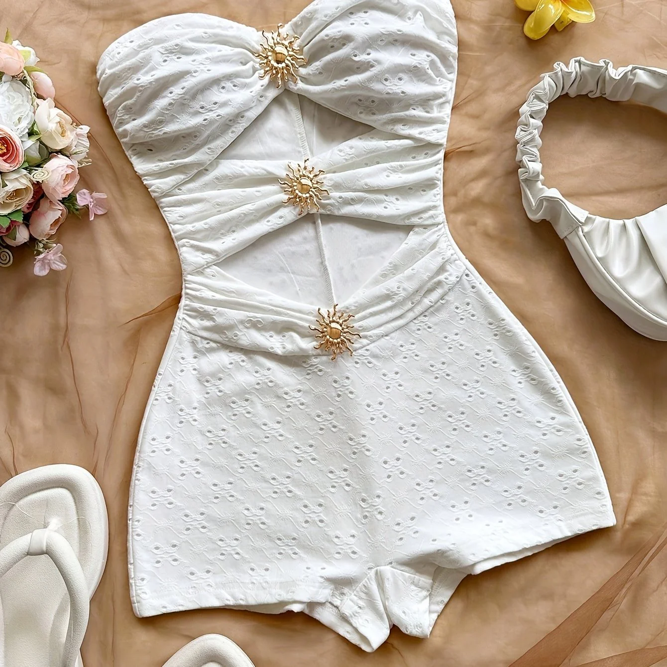 Damen Badeanzug im Retro-Style mit Leopardenmuster und Cut-Out-Design – Modischer Bandeau-Swimsuit für den Sommer - Image 14