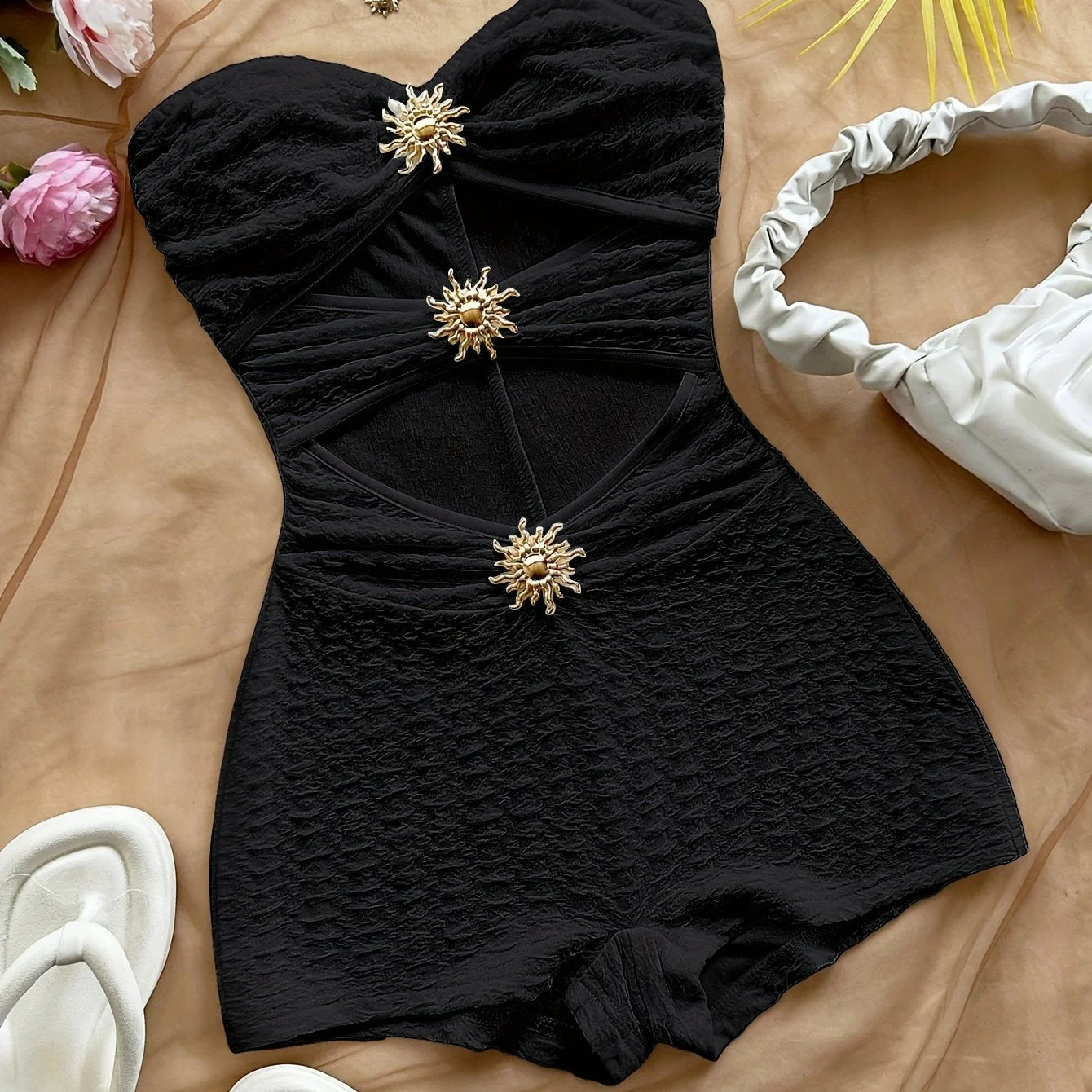 Damen Badeanzug im Retro-Style mit Leopardenmuster und Cut-Out-Design – Modischer Bandeau-Swimsuit für den Sommer - Image 16