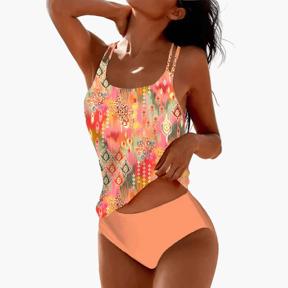 Damen Badeanzug-Set Boho Style – Modisches Mandala Muster, Zweiteiler für Strand & Pool - Image 3