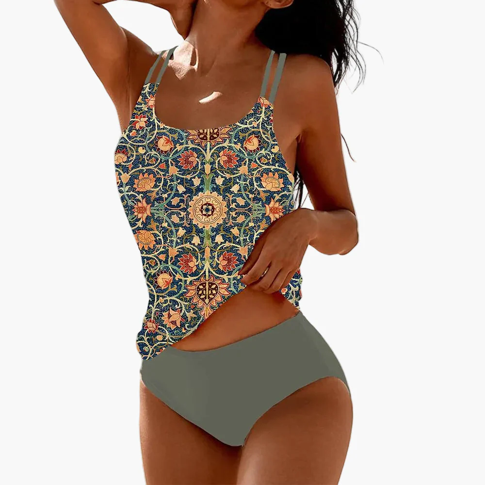 Damen Badeanzug-Set Boho Style – Modisches Mandala Muster, Zweiteiler für Strand & Pool - Image 4