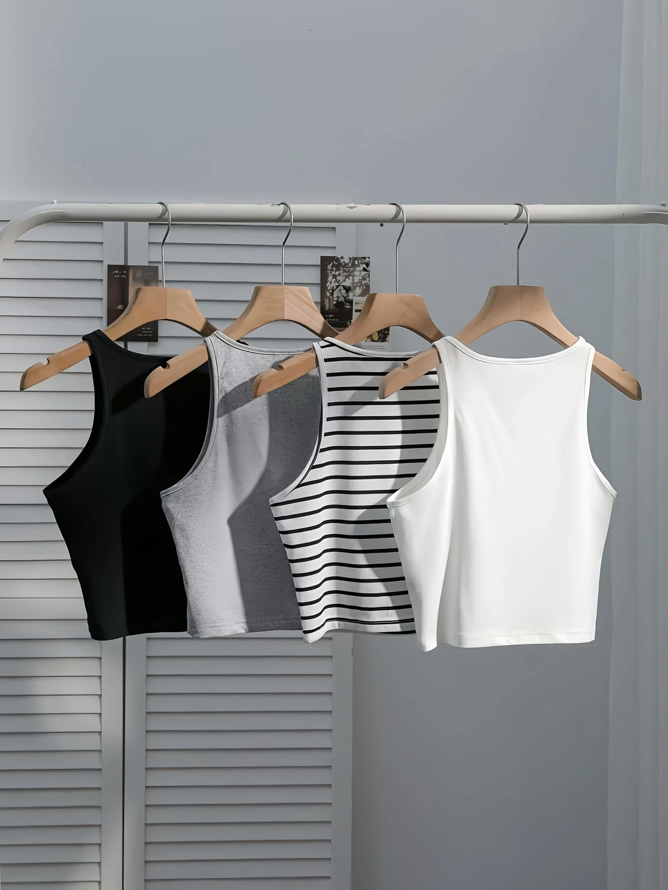 Damen Basic Crop Top Set – Lässige Sport-Tanktops für Alltag & Freizeit - Image 2