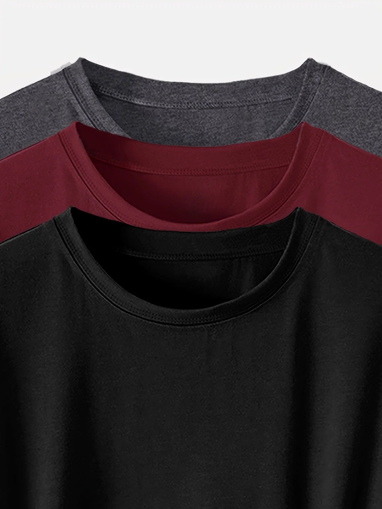 Damen Basic T-Shirt 3er-Pack – Lässige Crew-Neck Shirts mit Knoten-Detail, Kurzarm, Alltag & Freizeit - Image 3