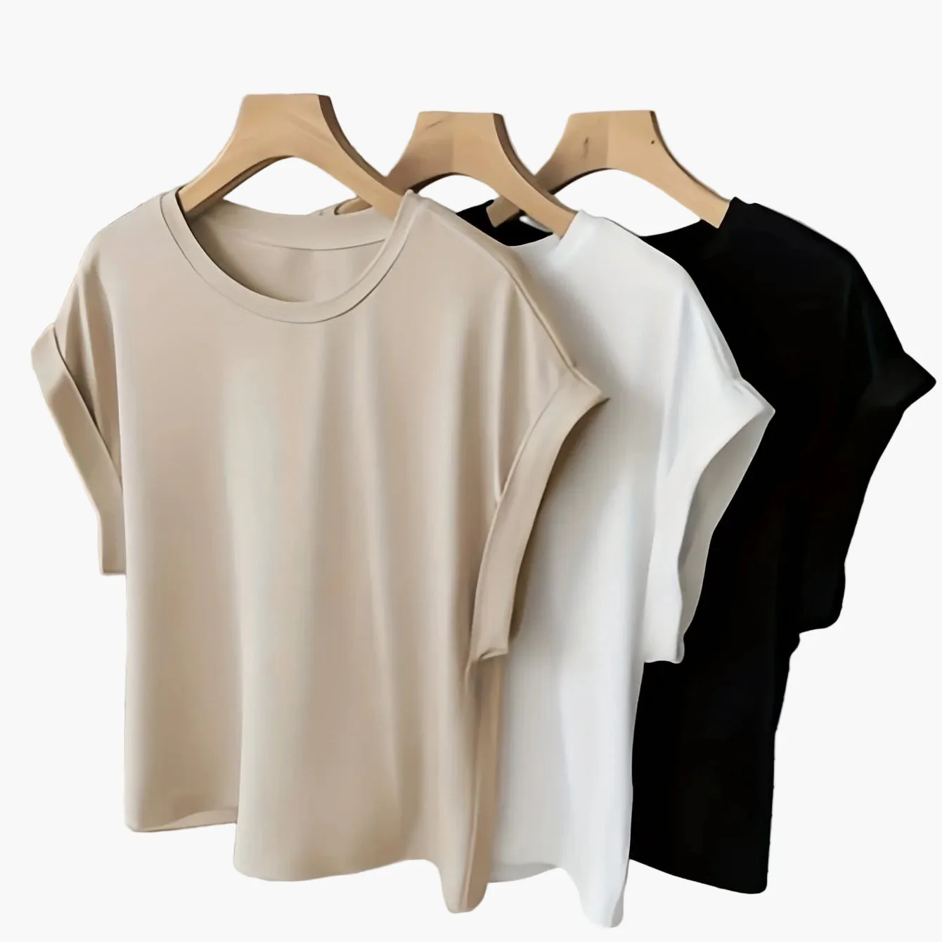 Damen Basic T-Shirt mit Umschlagärmeln – Stilvolles Everyday Essential für Freizeit und Büro - Image 7