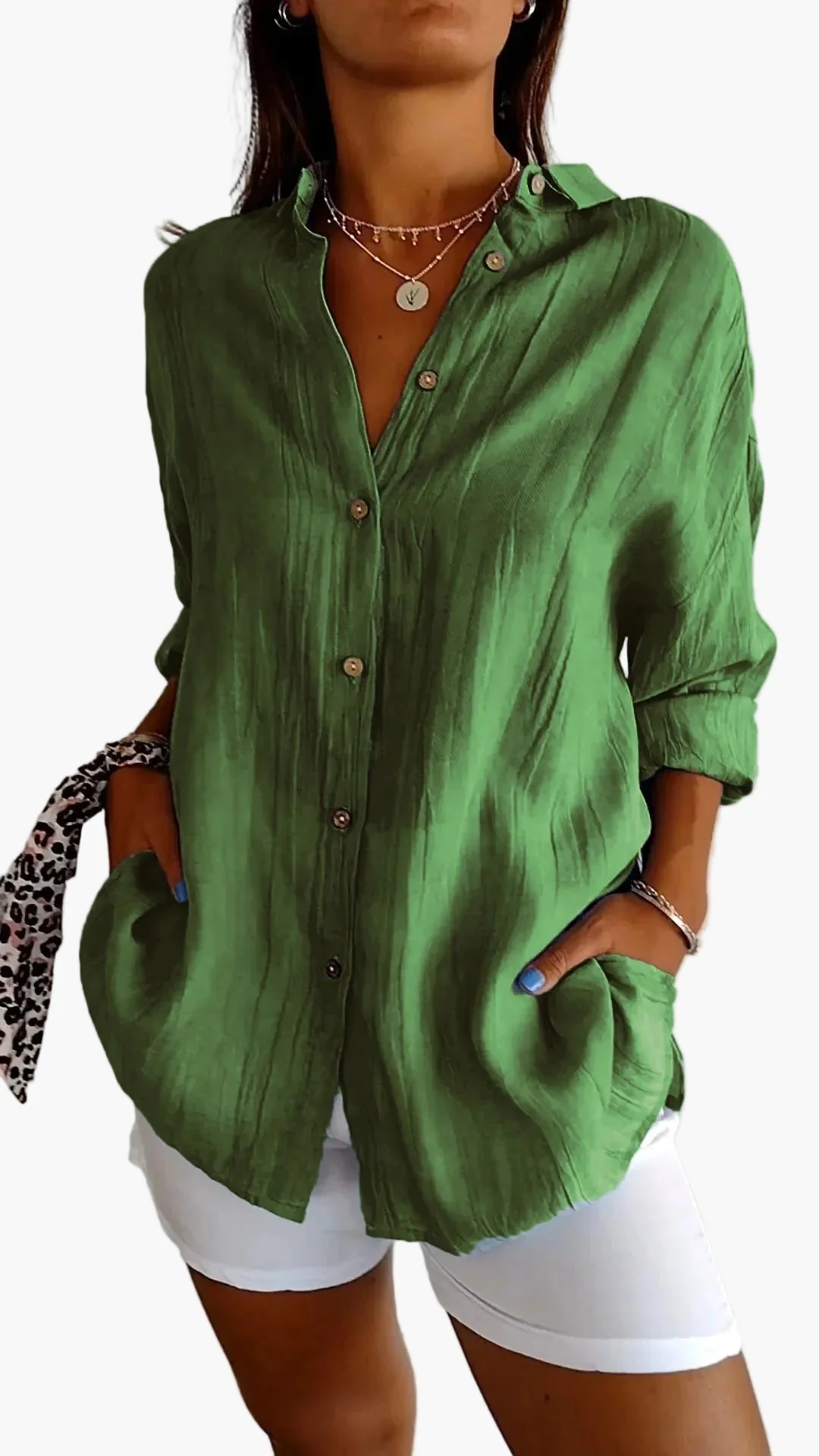 Damen Bluse Button-Down Hemd Lockerer Schnitt, Alltag & Büro, Modernes Freizeit-Outfit - Image 8