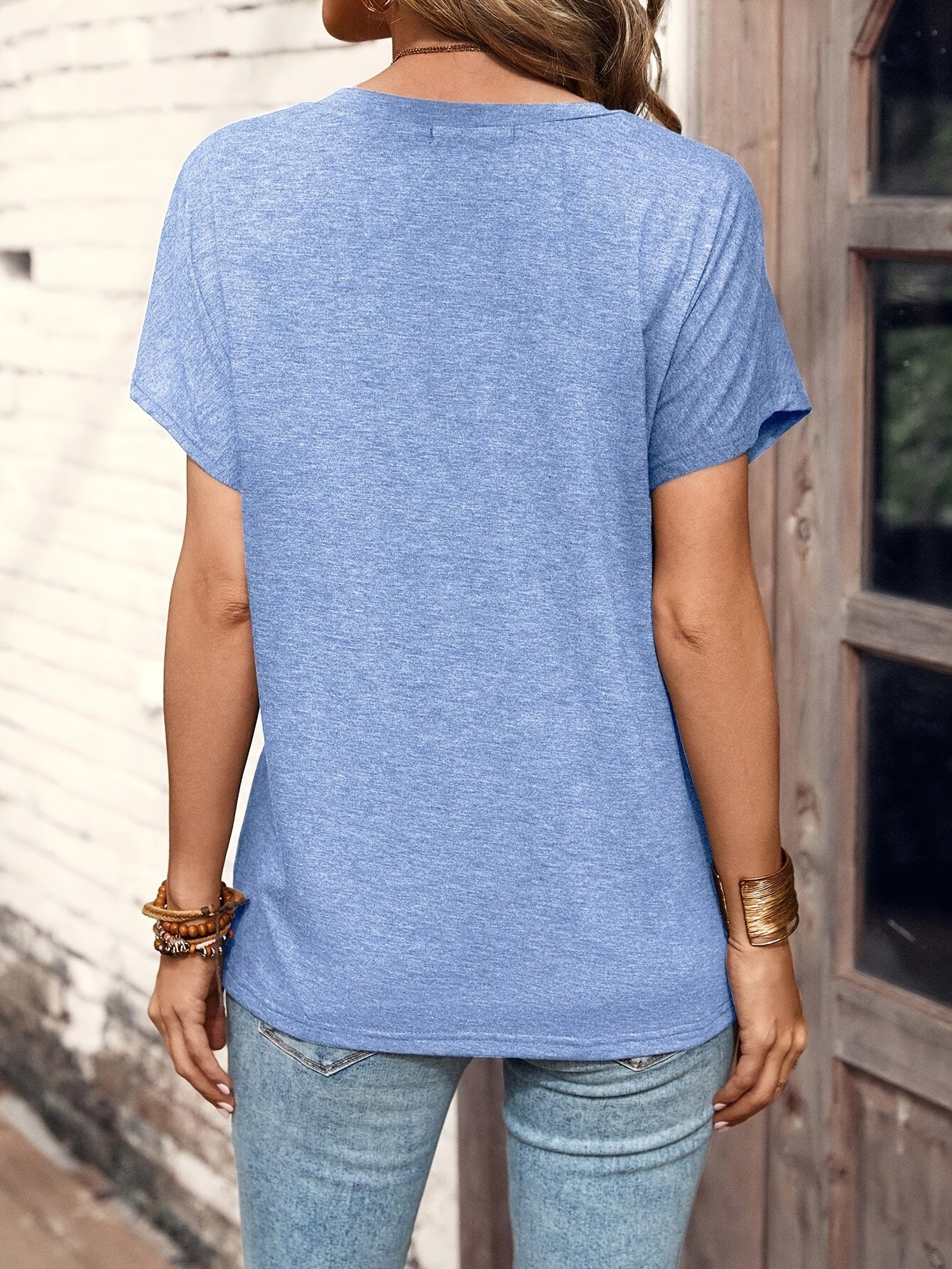 Damen Bluse Casual Henley Shirt mit Knopfleiste – Modisches Freizeitoberteil für Alltag und Büro - Image 8