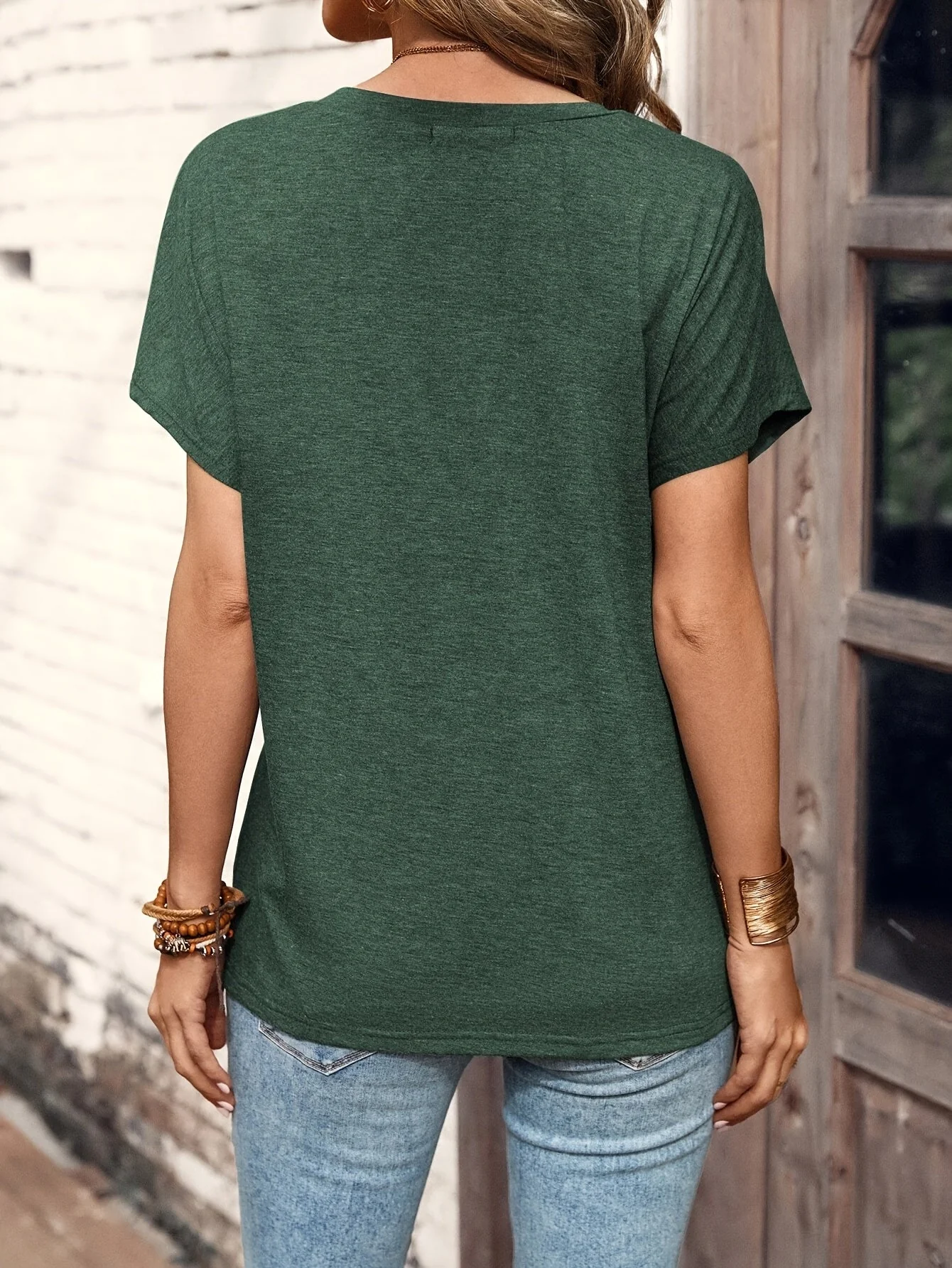 Damen Bluse Casual Henley Shirt mit Knopfleiste – Modisches Freizeitoberteil für Alltag und Büro - Image 9