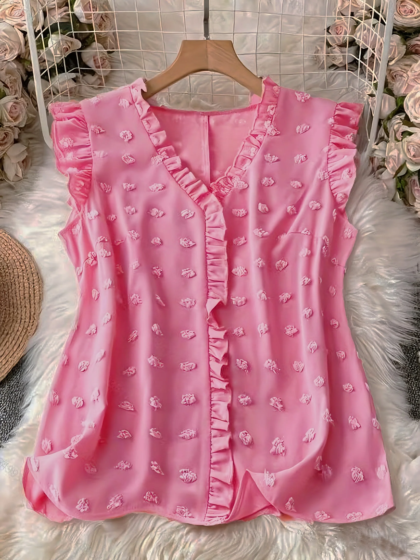 Damen Bluse Elegant mit Rüschen und V-Ausschnitt – Freizeit & Büro - Image 2