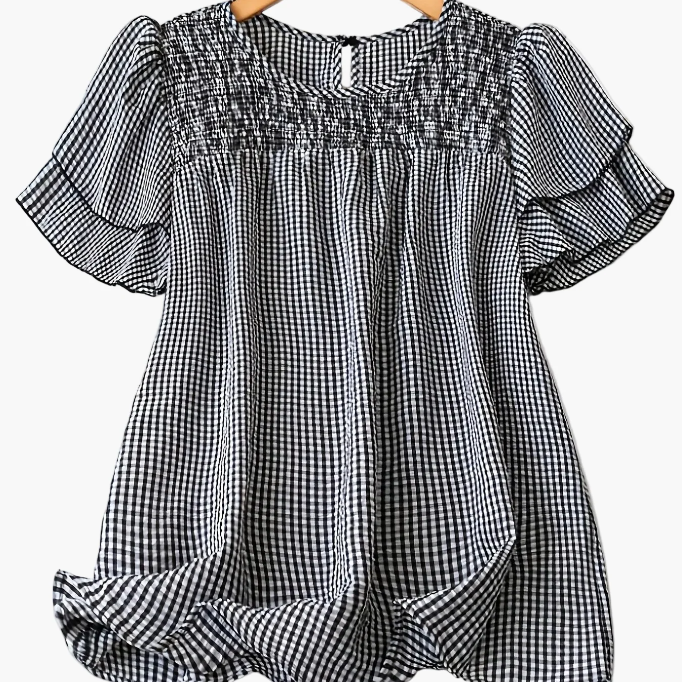 Damen Bluse mit Punkten, elegant, Kurzarm, Sommer, Freizeit & Büro - Image 8