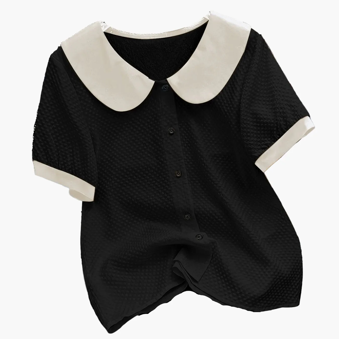 Damen Bluse mit Vintage-Kragen und Knopfleiste – Eleganter Freizeitstil für Büro & Alltag - Image 12