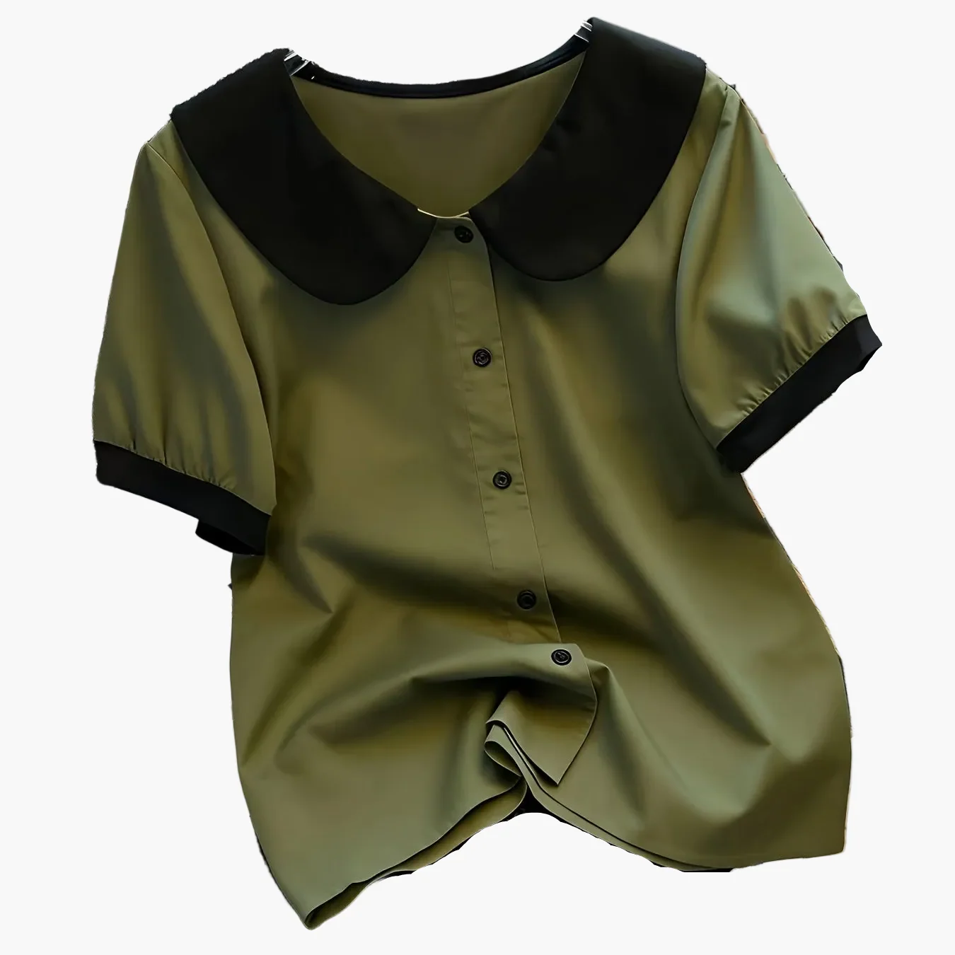 Damen Bluse mit Vintage-Kragen und Knopfleiste – Eleganter Freizeitstil für Büro & Alltag - Image 13