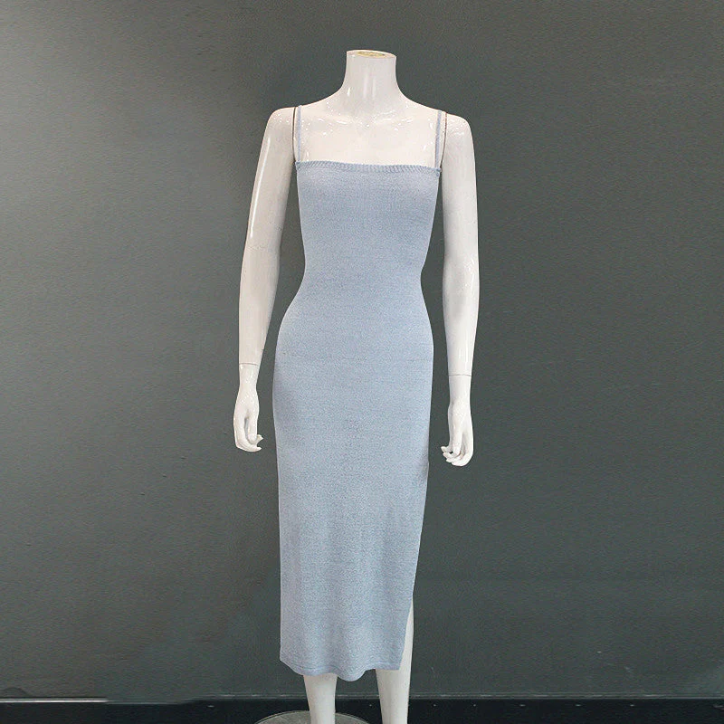 Damen Bodycon Strickkleid ärmellos – Elegantes Midi Sommerkleid für moderne Streetwear und Freizeit - Image 8