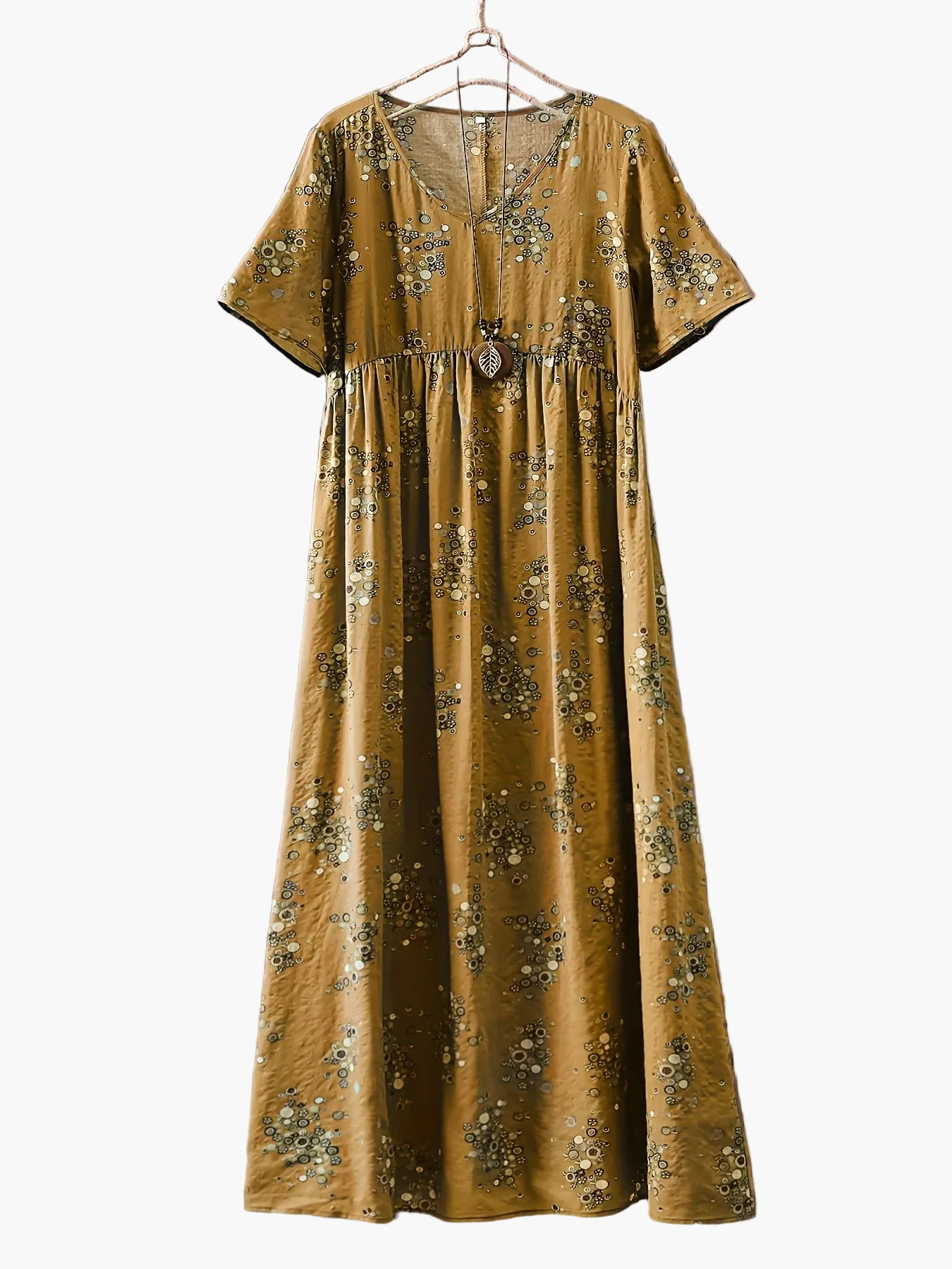 Damen Boho Maxikleid mit Blumenmuster und V-Ausschnitt, lässig, Sommer, große Größen - Image 11