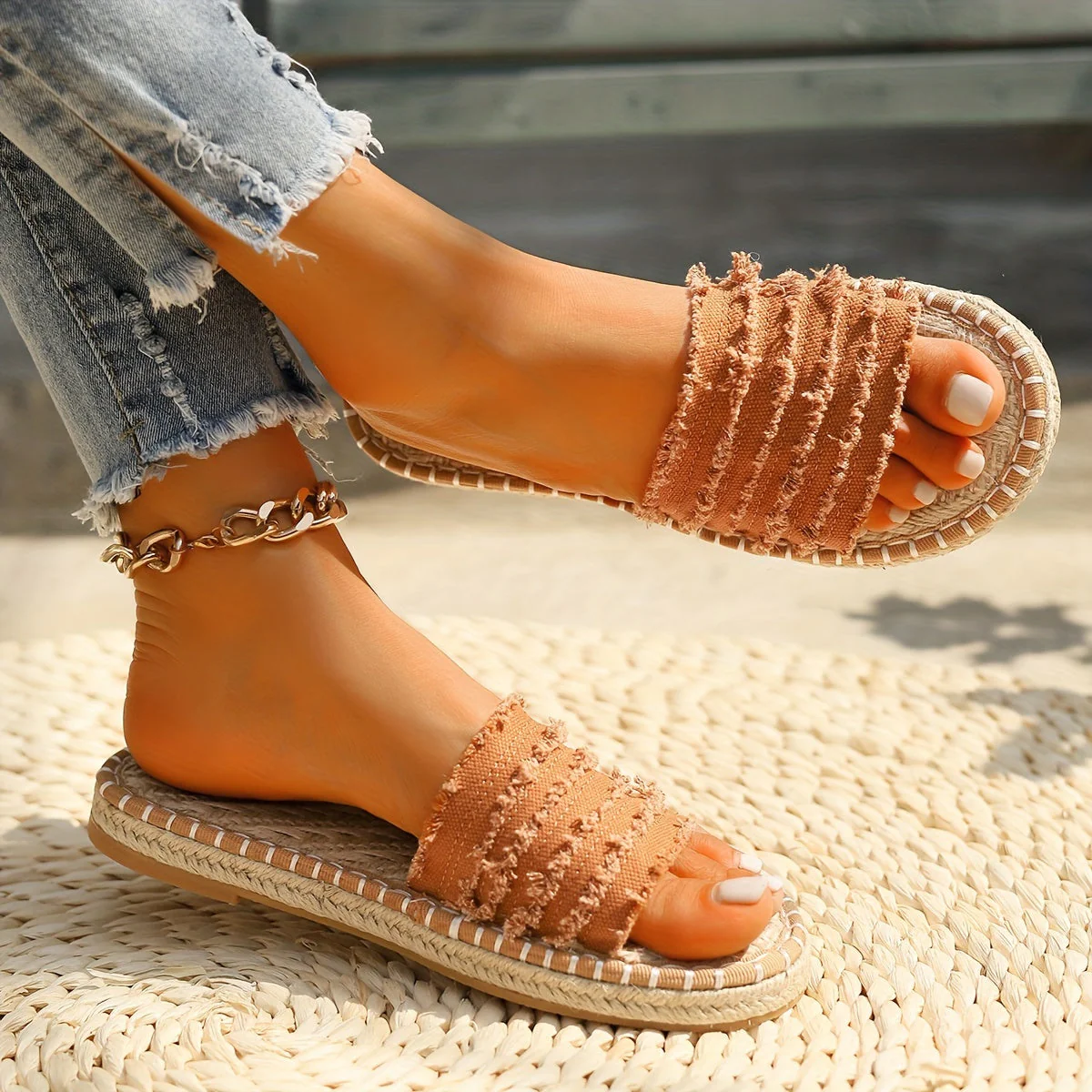 Damen Boho Slide Sandalen für Sommer – Espadrille-Look, Freizeit & Urlaub - Image 11