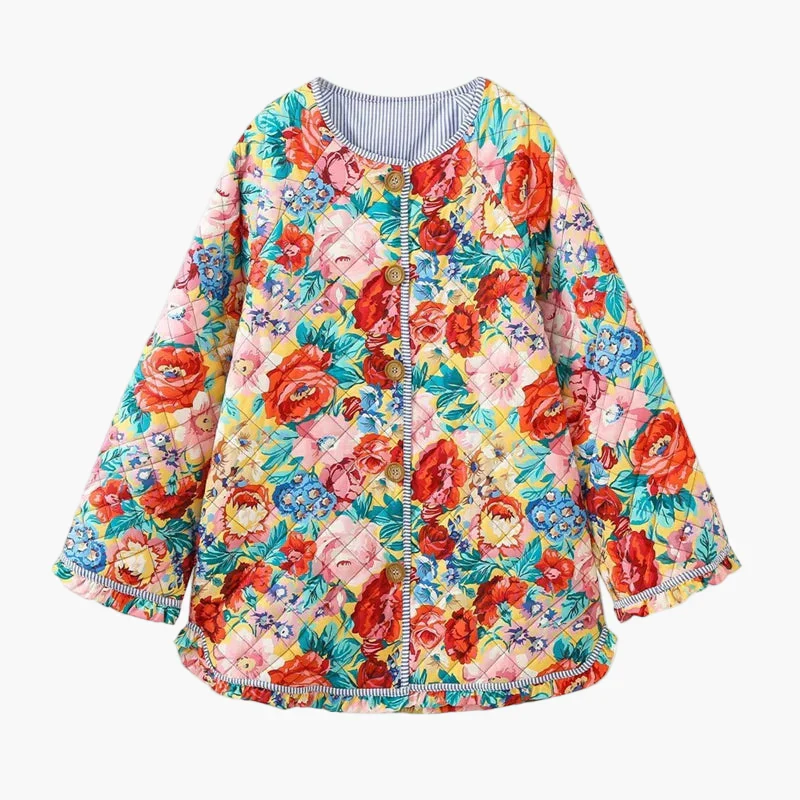 Damen Boho Steppjacke mit Blumenmuster – Lässiger Frühlings- und Sommerlook - Image 8
