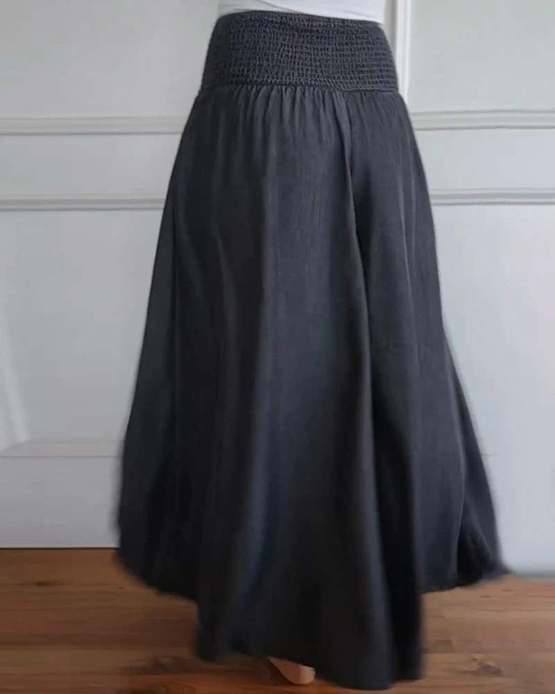 Damen Boho Weite Freizeithose mit hohem Bund und Taschen – Komfort & Stil für Alltag und Urlaub - Image 14