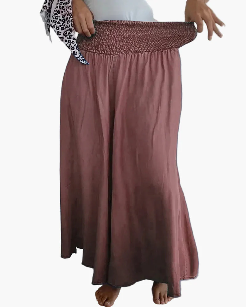 Damen Boho Weite Freizeithose mit hohem Bund und Taschen – Komfort & Stil für Alltag und Urlaub - Image 15