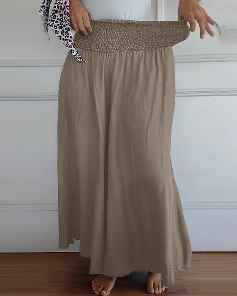 Damen Boho Weite Freizeithose mit hohem Bund und Taschen – Komfort & Stil für Alltag und Urlaub - Image 9