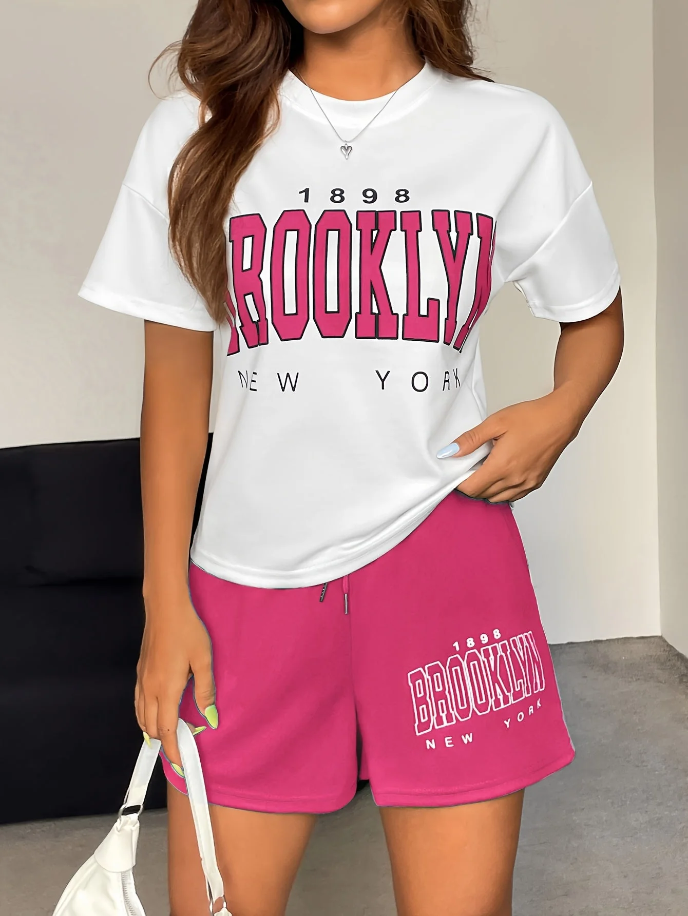 Damen Brooklyn New York Casual Lounge Set – Sportlicher Zweiteiler für Freizeit & Alltag