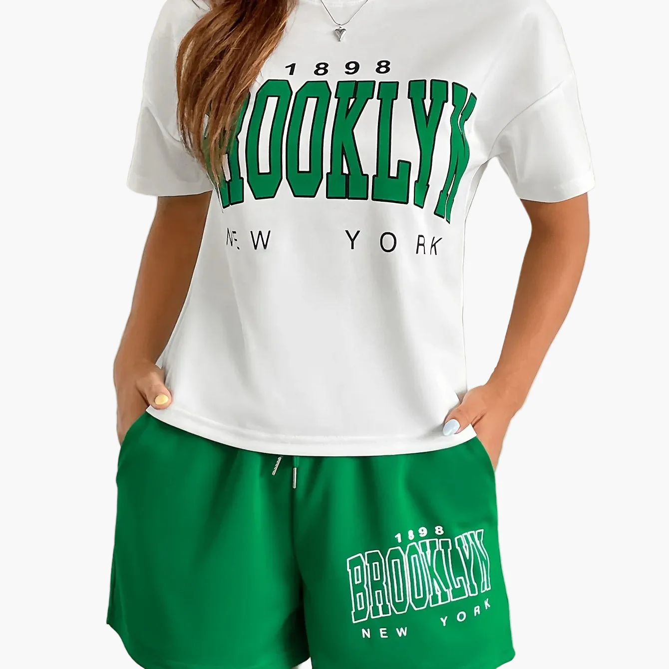 Damen Brooklyn New York Casual Lounge Set – Sportlicher Zweiteiler für Freizeit & Alltag - Image 13