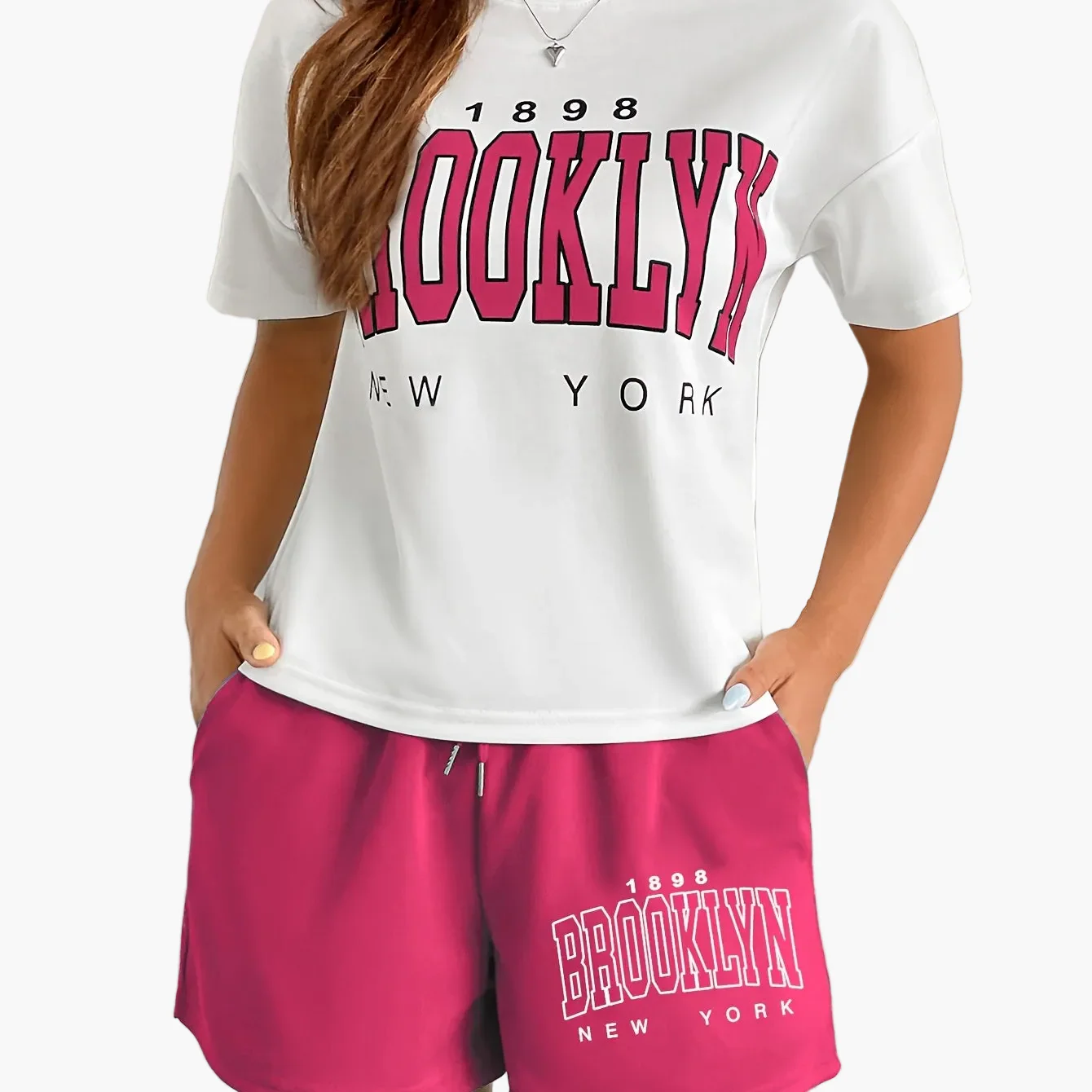 Damen Brooklyn New York Casual Lounge Set – Sportlicher Zweiteiler für Freizeit & Alltag - Image 14