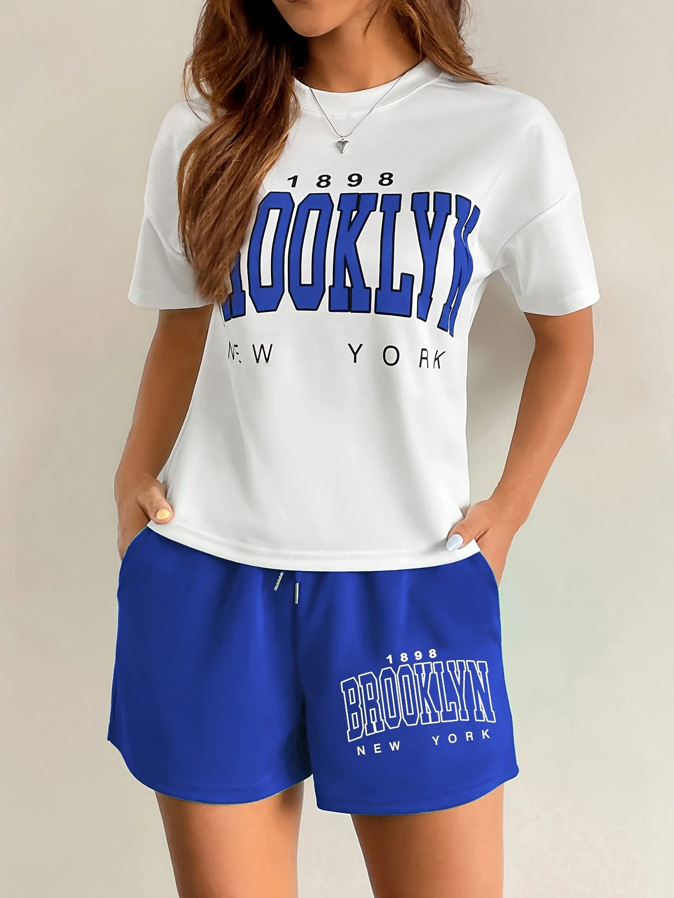 Damen Brooklyn New York Casual Lounge Set – Sportlicher Zweiteiler für Freizeit & Alltag - Image 5