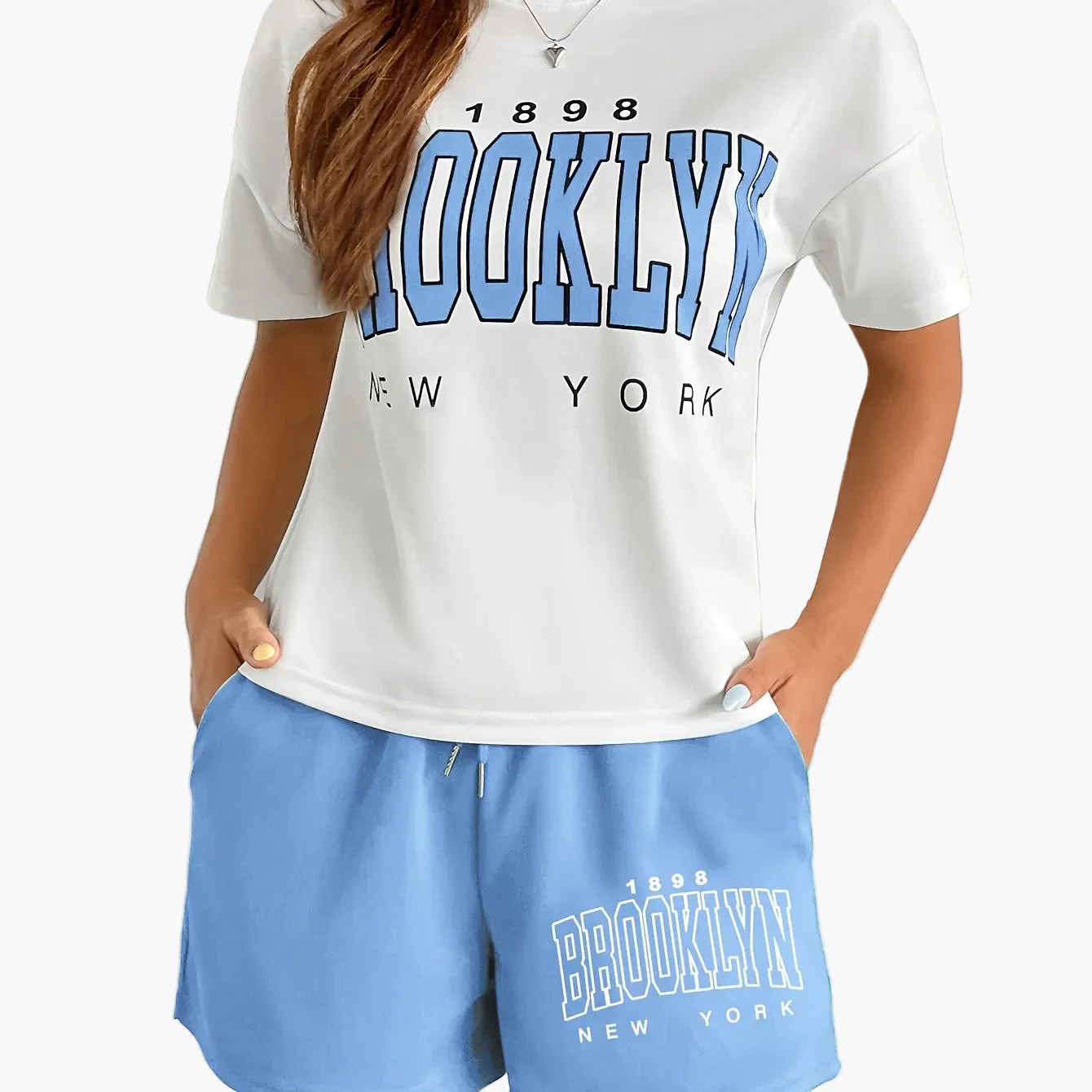 Damen Brooklyn New York Casual Lounge Set – Sportlicher Zweiteiler für Freizeit & Alltag - Image 9