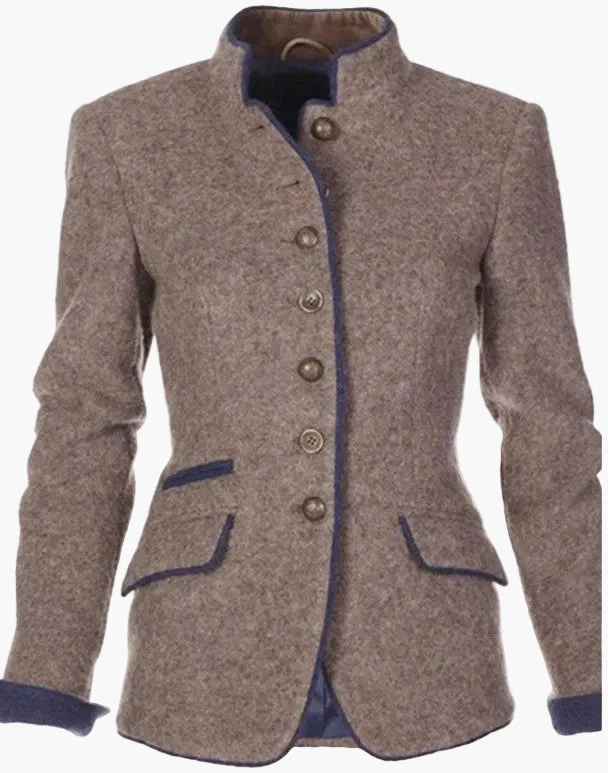 Damen Business-Blazer mit tailliertem Schnitt und Stehkragen – Eleganter Alltags- und Büro-Look - Image 2