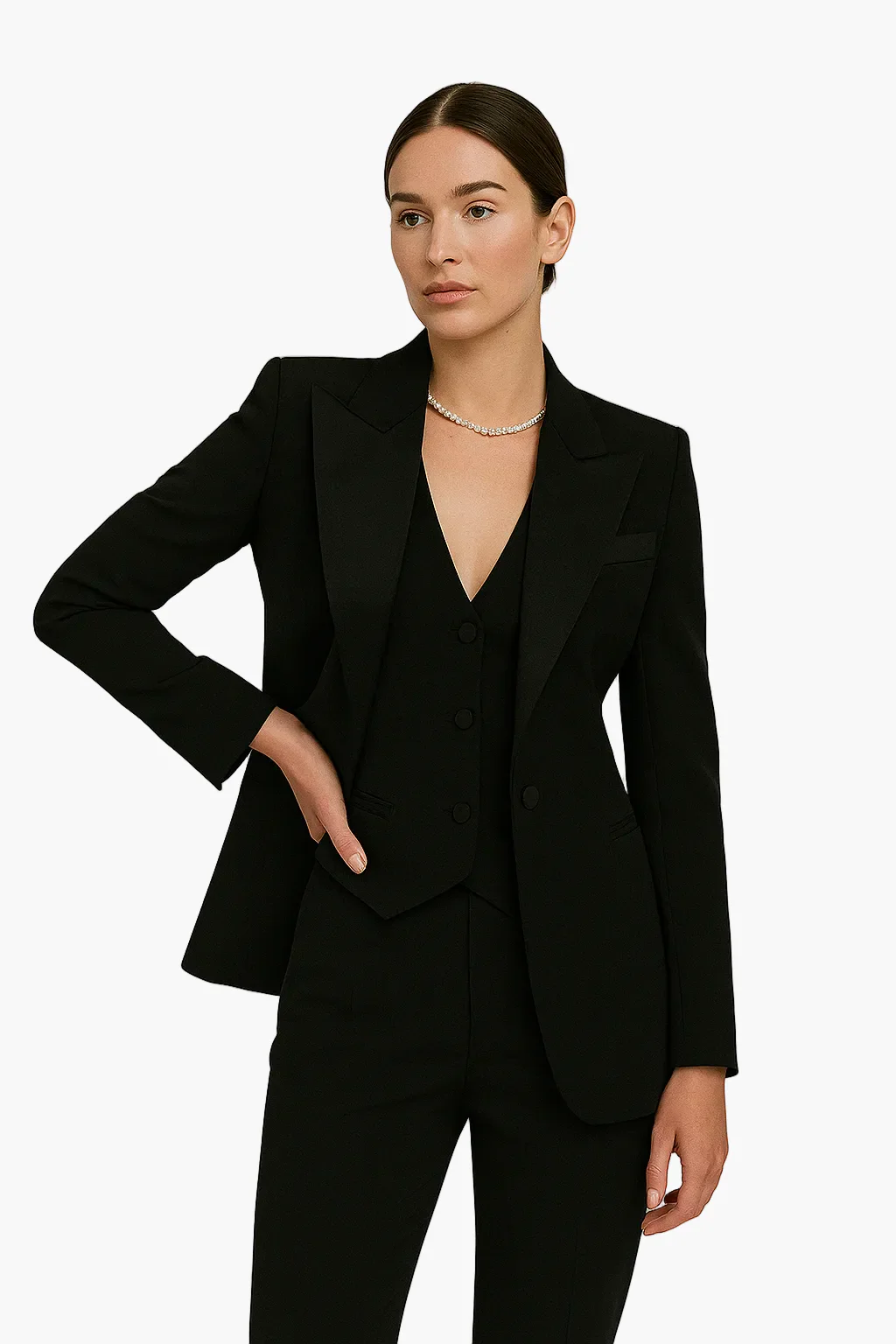 Damen Business Hosenanzug 3-teilig – Eleganter Blazer, Weste & Hose für Büro & formelle Anlässe - Image 2