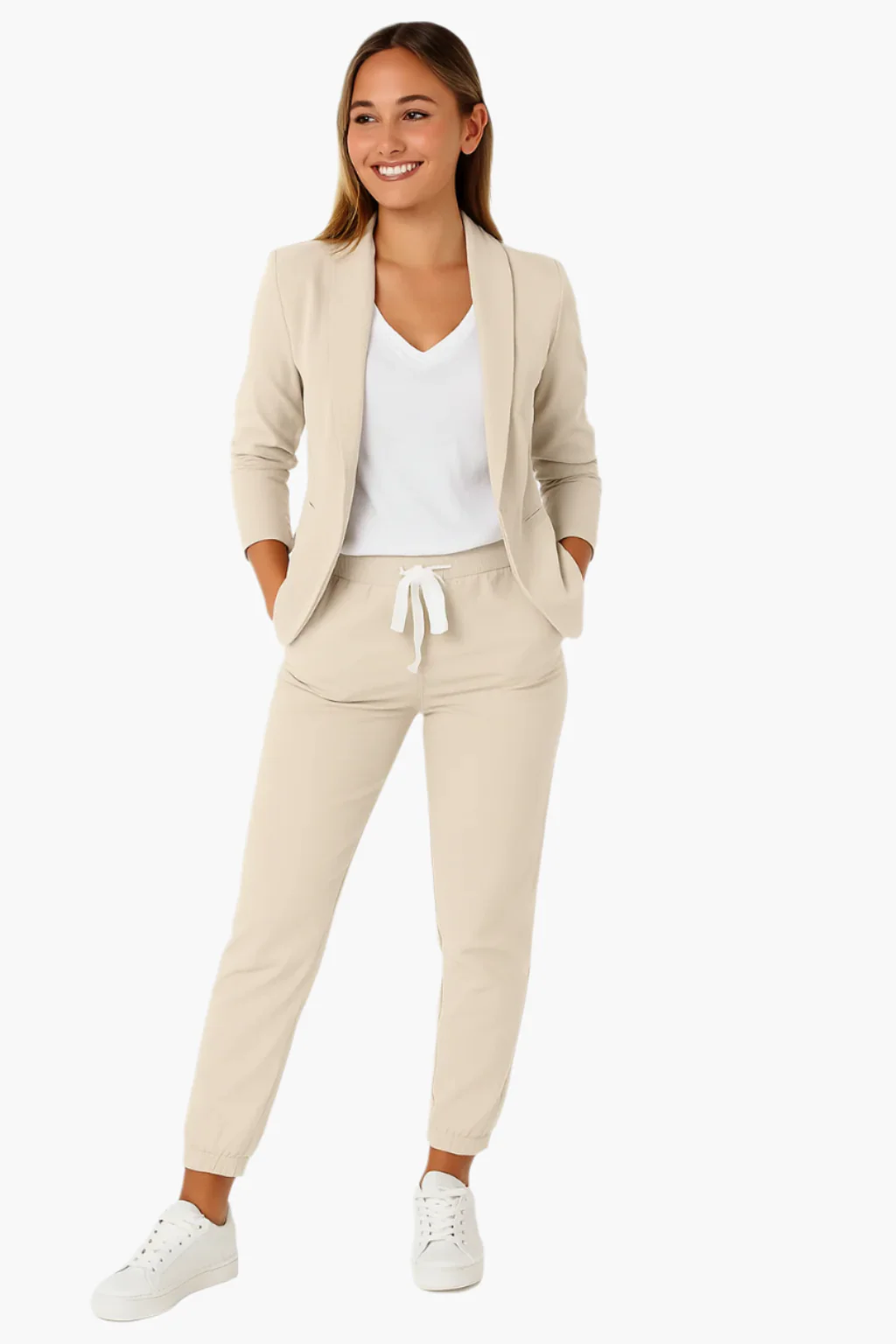 Damen Business Jogger Anzug Set – Blazer & Hose, Modern und Vielseitig für Büro & Freizeit - Image 3