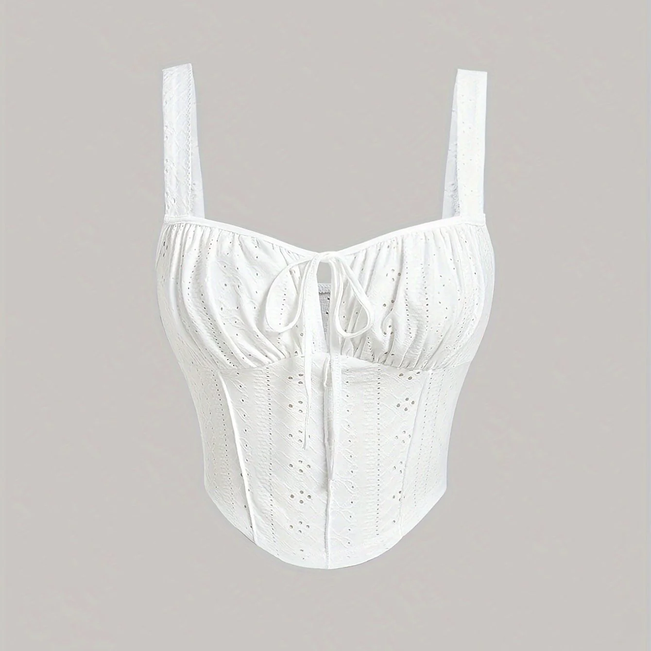 Damen Bustier Top mit Broderie-Anglaise und Schnürung – Modisches Sommer Korsett für Freizeit und Party - Image 11