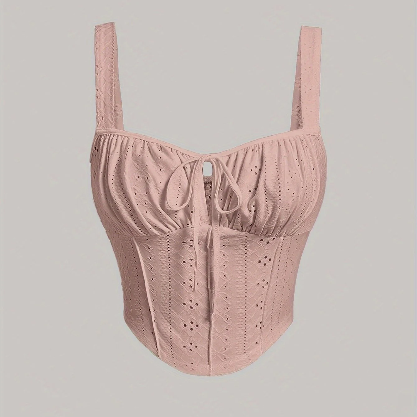 Damen Bustier Top mit Broderie-Anglaise und Schnürung – Modisches Sommer Korsett für Freizeit und Party - Image 12