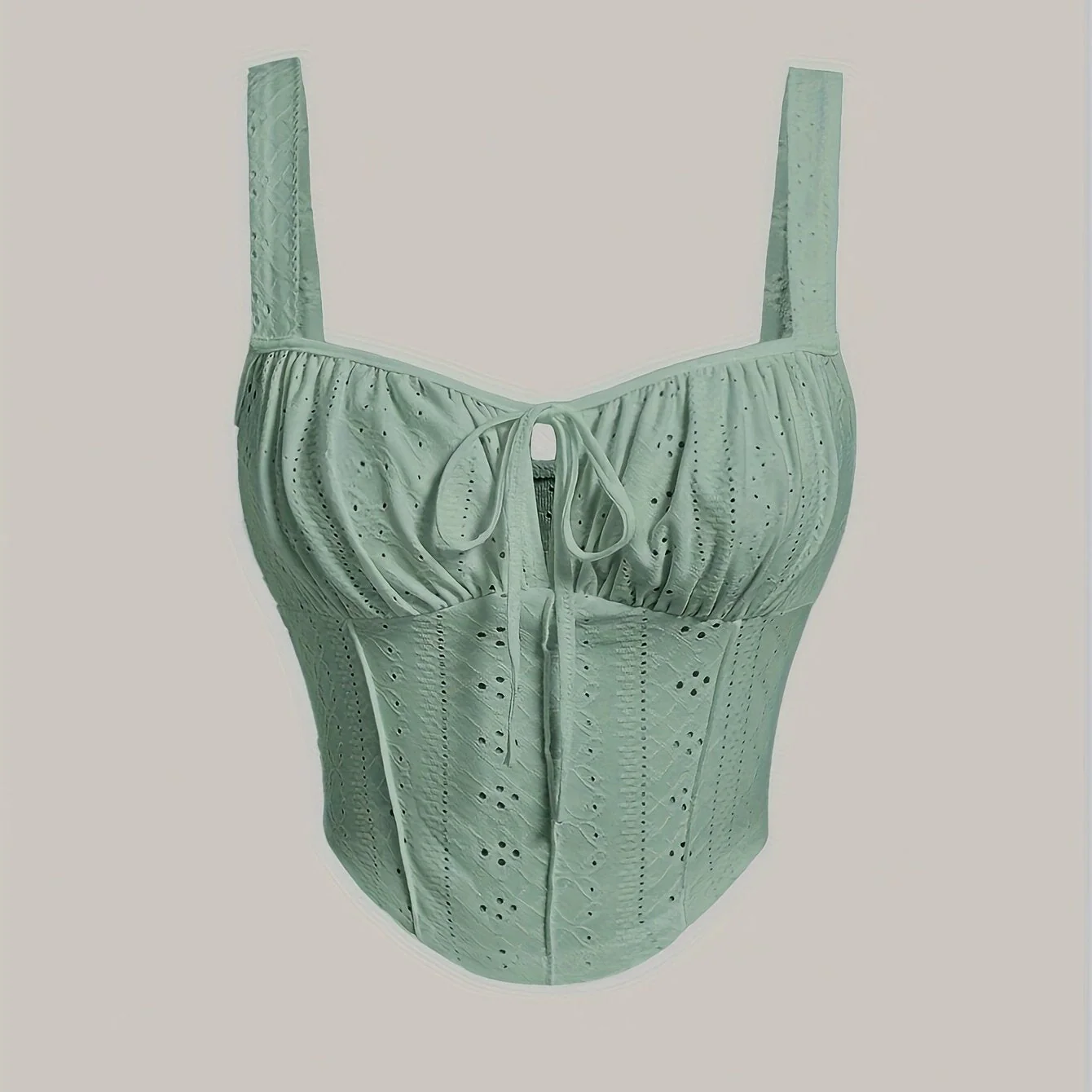 Damen Bustier Top mit Broderie-Anglaise und Schnürung – Modisches Sommer Korsett für Freizeit und Party - Image 13