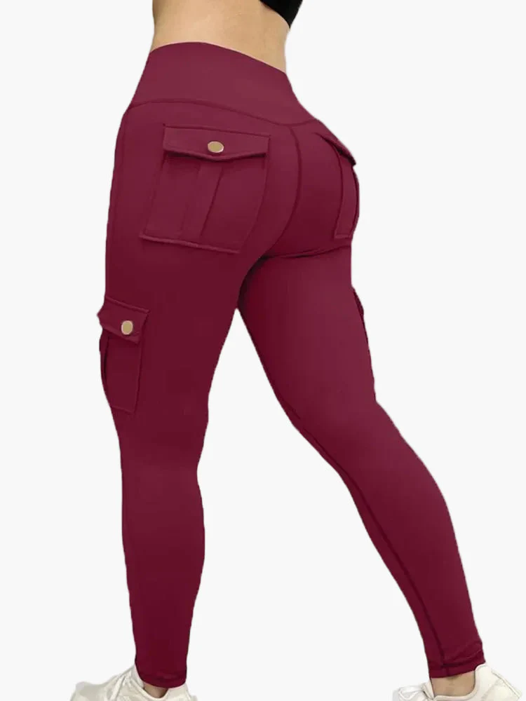 Damen Cargo Fitness Leggings – Sportliche High-Waist Hose mit Taschen für Workout & Freizeit - Image 5