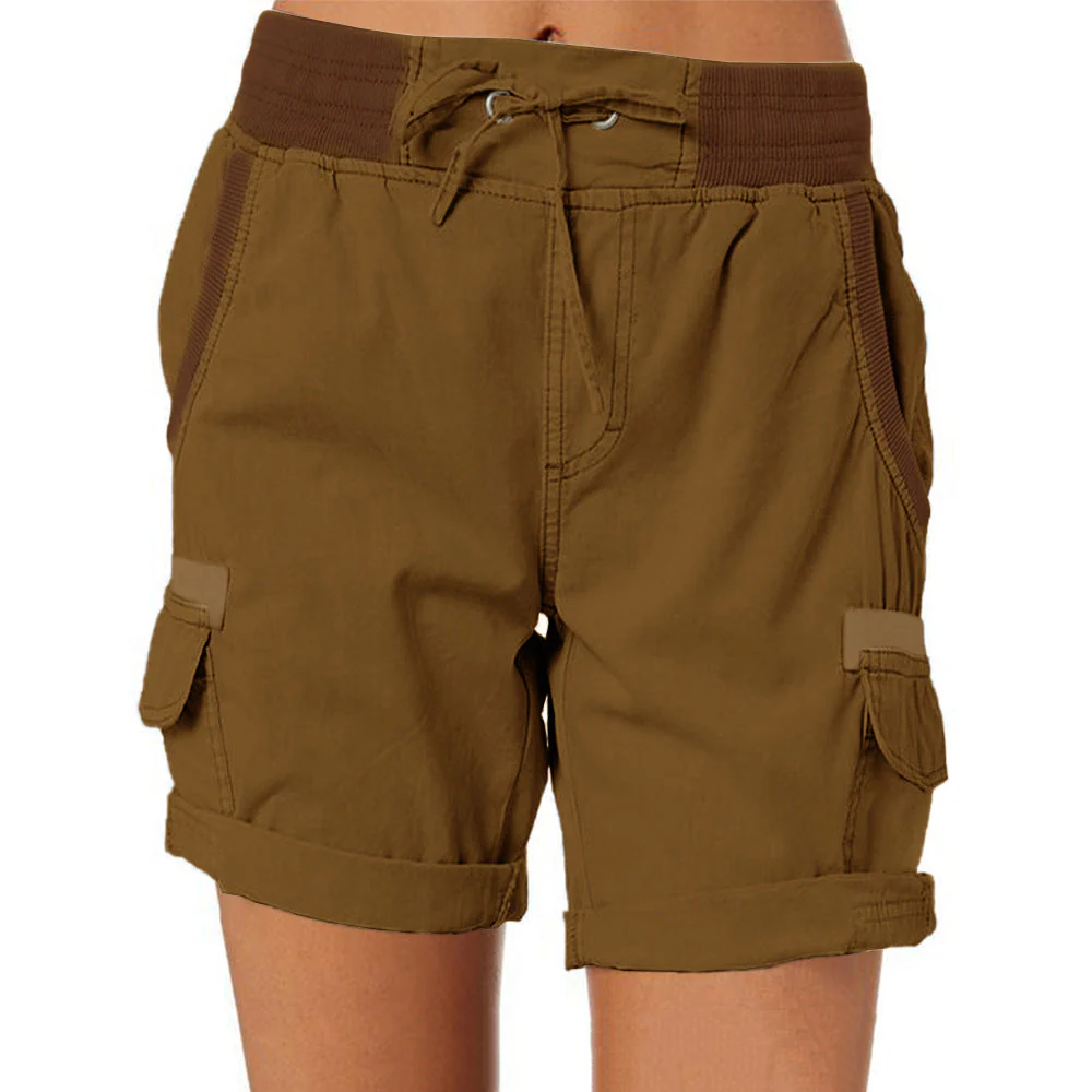 Damen Cargo Shorts Freizeit Sommer mit Kordelzug, Elastischem Bund und Taschen – Bequeme Outdoor & Casual Bermudashorts - Image 11