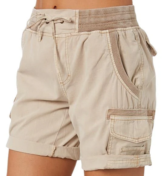 Damen Cargo Shorts Freizeit Sommer mit Kordelzug, Elastischem Bund und Taschen – Bequeme Outdoor & Casual Bermudashorts - Image 5