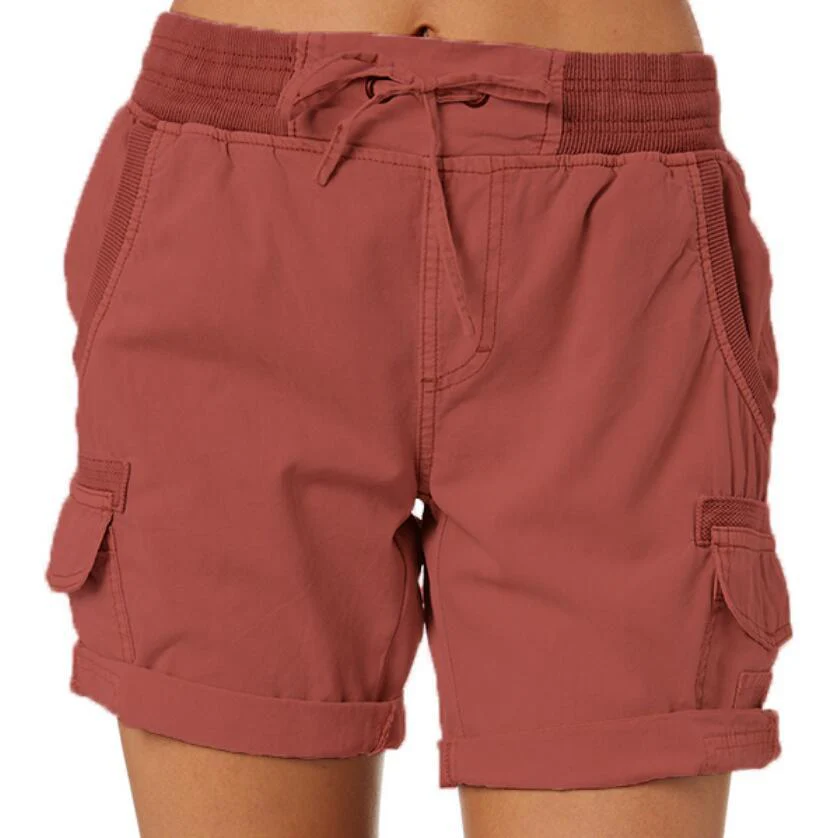 Damen Cargo Shorts Freizeit Sommer mit Kordelzug, Elastischem Bund und Taschen – Bequeme Outdoor & Casual Bermudashorts - Image 7